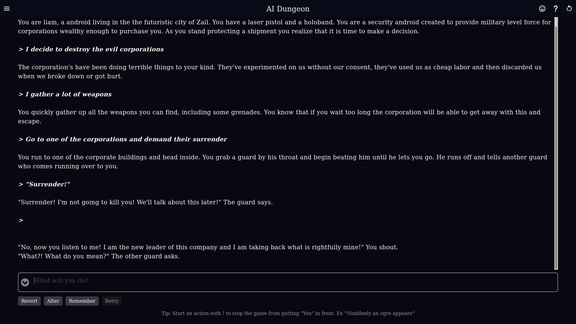 free online text adventure game