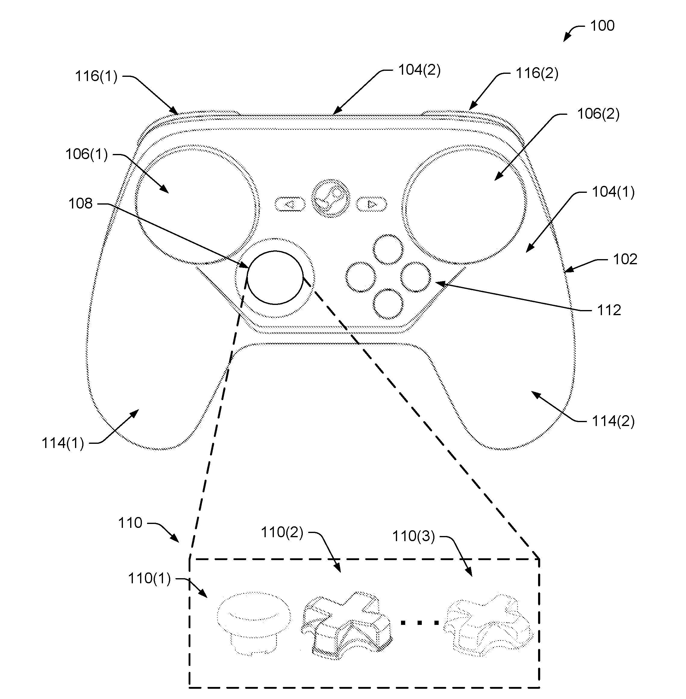 A newly public patent (filed in 2018) from Valve shows a Controller with attachments |