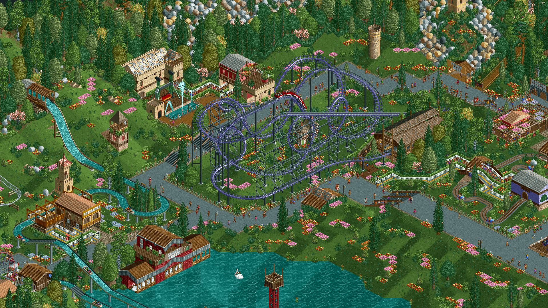 OpenRCT2 - Great Open Source RollerCoaster Tycoon 2 Simulation Games 2d