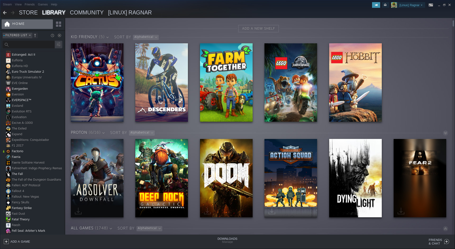 Steam Beta lets you create a collection filtered by games you and friends  own