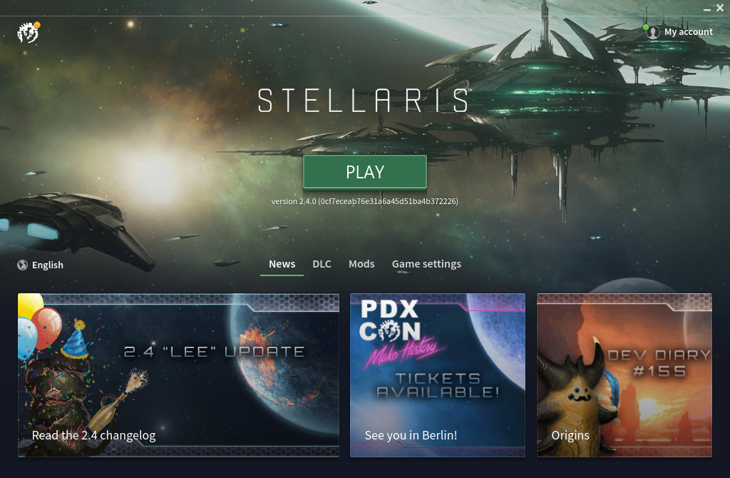 Stellaris 2.4 is out with the new Paradox Launcher included