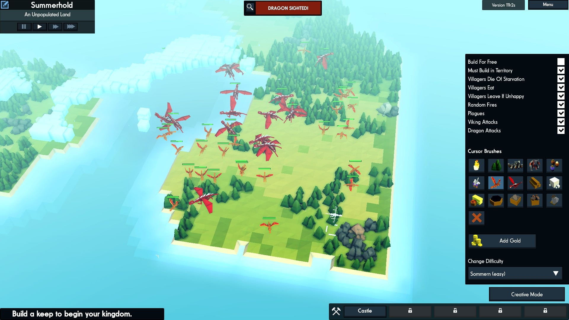 Kingdoms And Castles Now Has A Creative Mode New Buildings And More Gamingonlinux