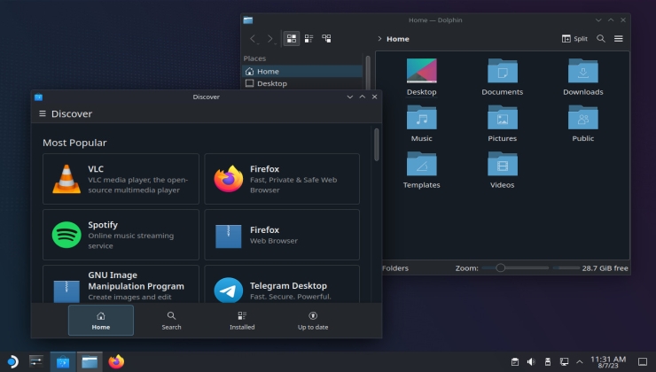 KDE desktop