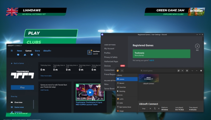 Lutris - Ubisoft Connect - Trackmania