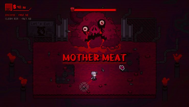 Money is life and everything in SUPER DEBT, an unrelenting horror themed bullet-hell roguelike