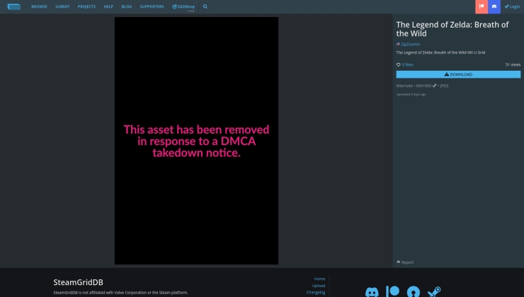 Nintendo DMCA - SteamGridDB