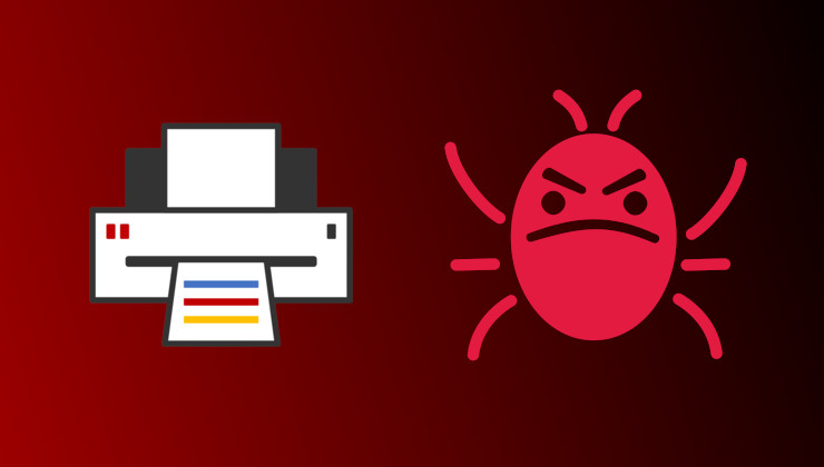 OpenPrinting logo and a red unhappy bug