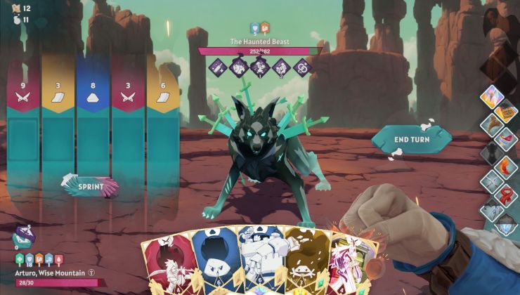 Fight first-person rock-paper-scissors style duels in the deck-builder Handmancers