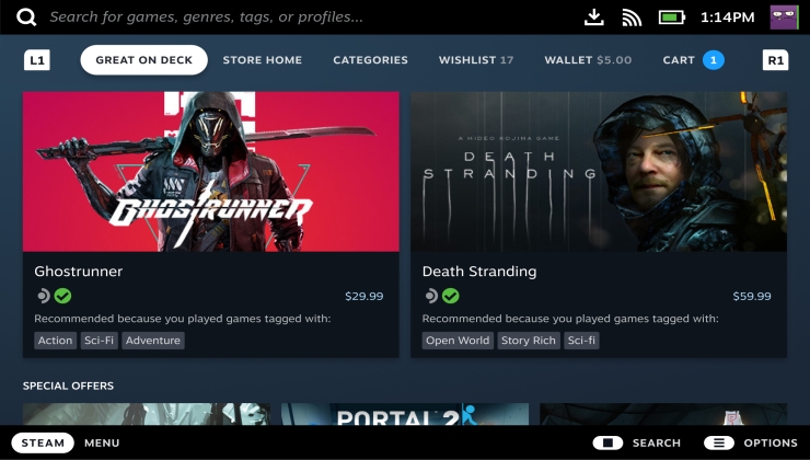 Steam Deck UI on SteamOS