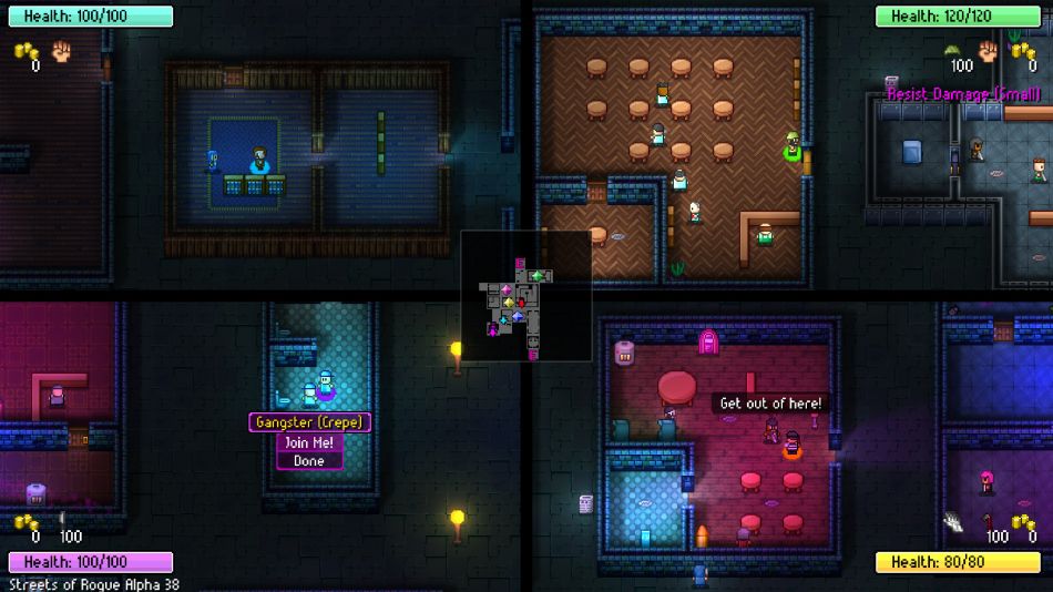 The fun open-world 2D action-RPG 'Streets of Rogue' adds 4-player