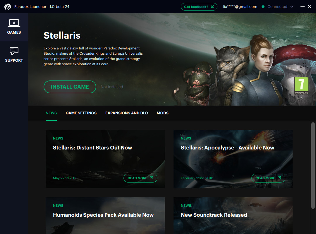 paradox launcher mod menu Paradox Interactive Forums