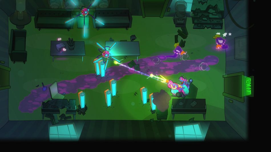 Colourful ghost-busting twin-stick shooter Dead End Job is out now