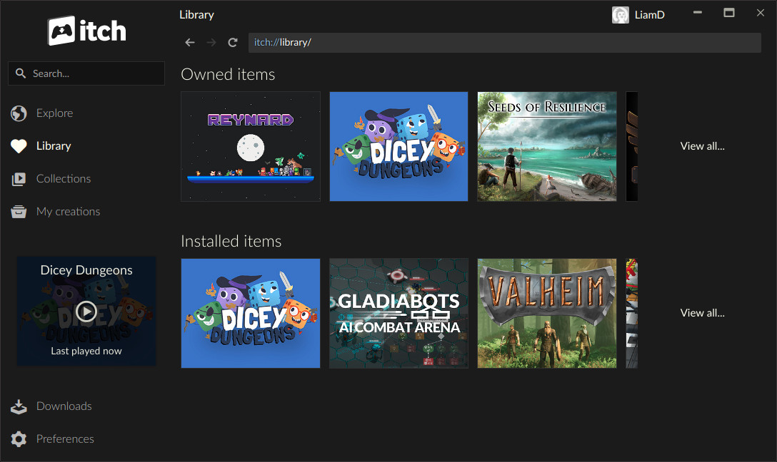 Game store itch releases a brand new client, plus a small