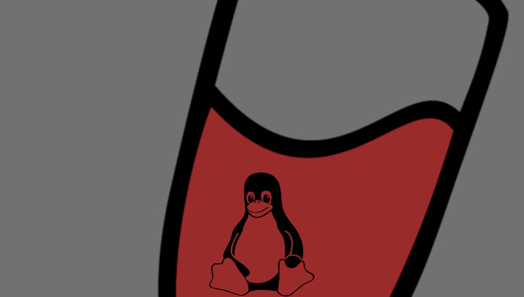 Wine Logo + Linux Tux